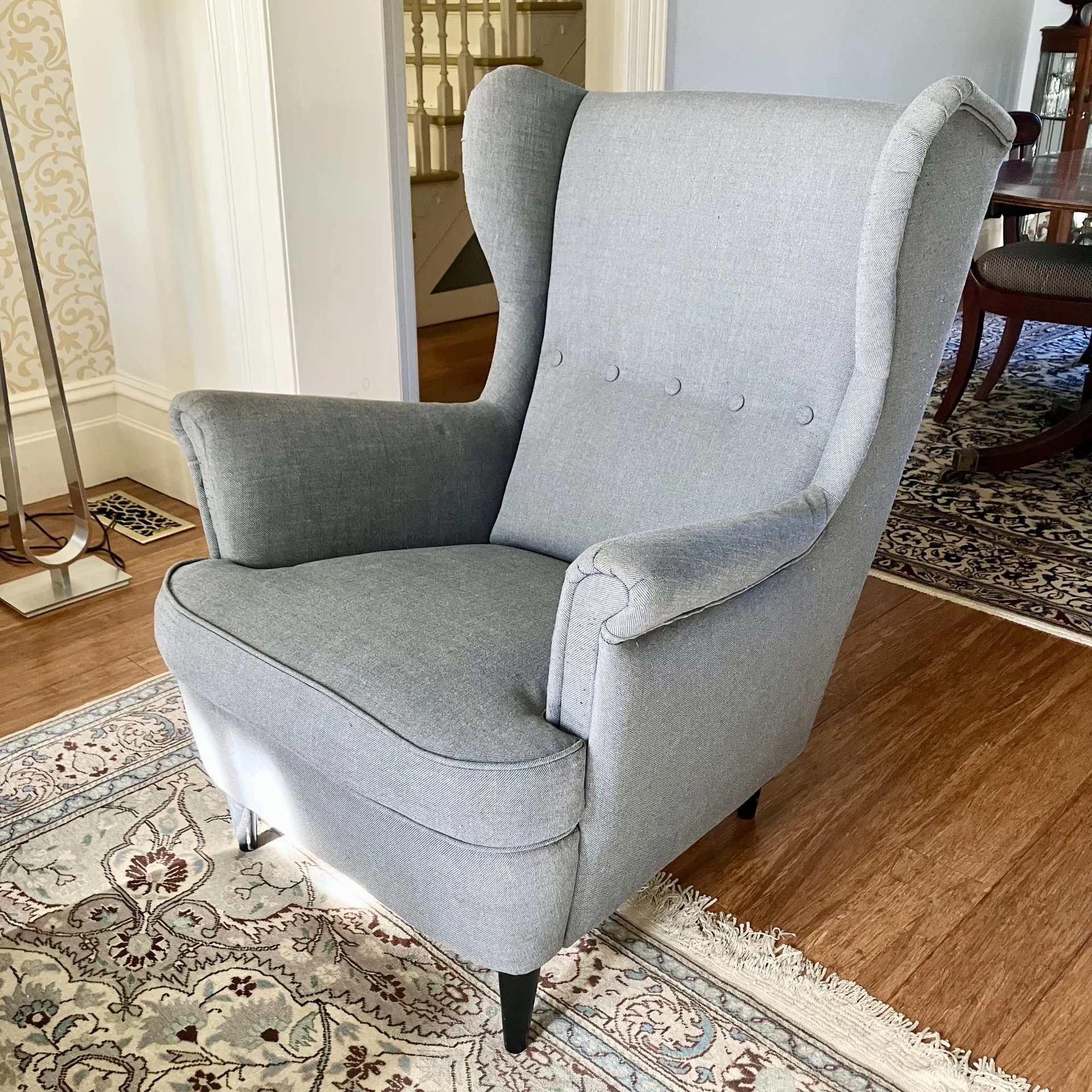 secondhand Mid Century Modern High-back Armchair - Image 2