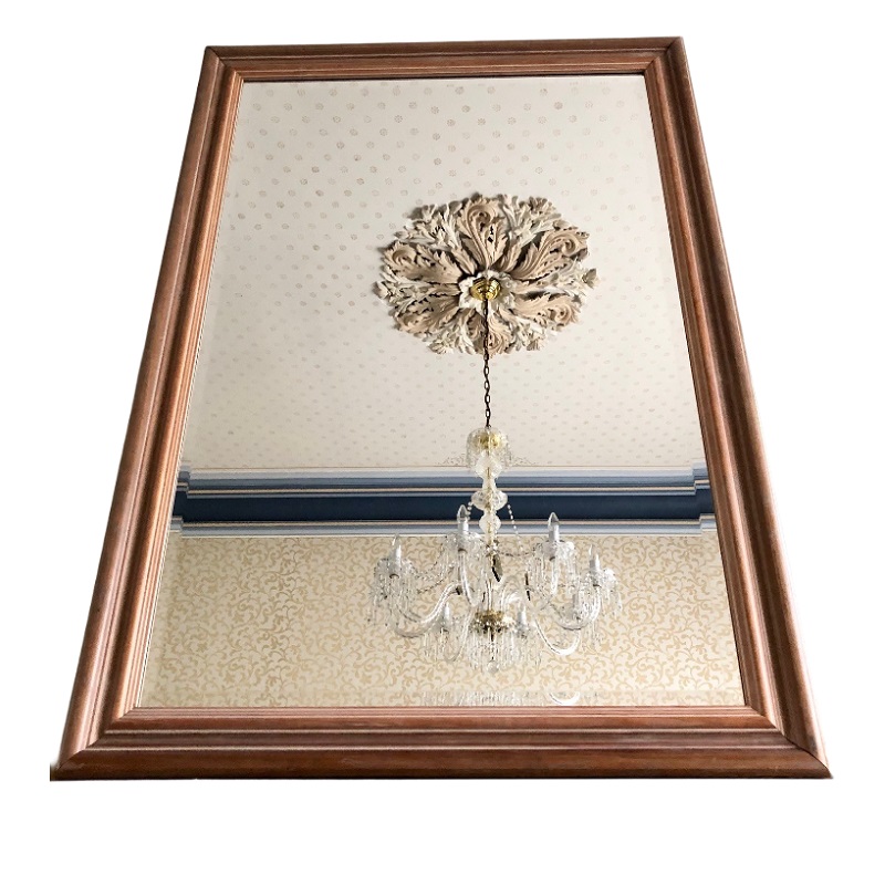 used 103cm Bevelle Edge Timber Framed Glass Mirror