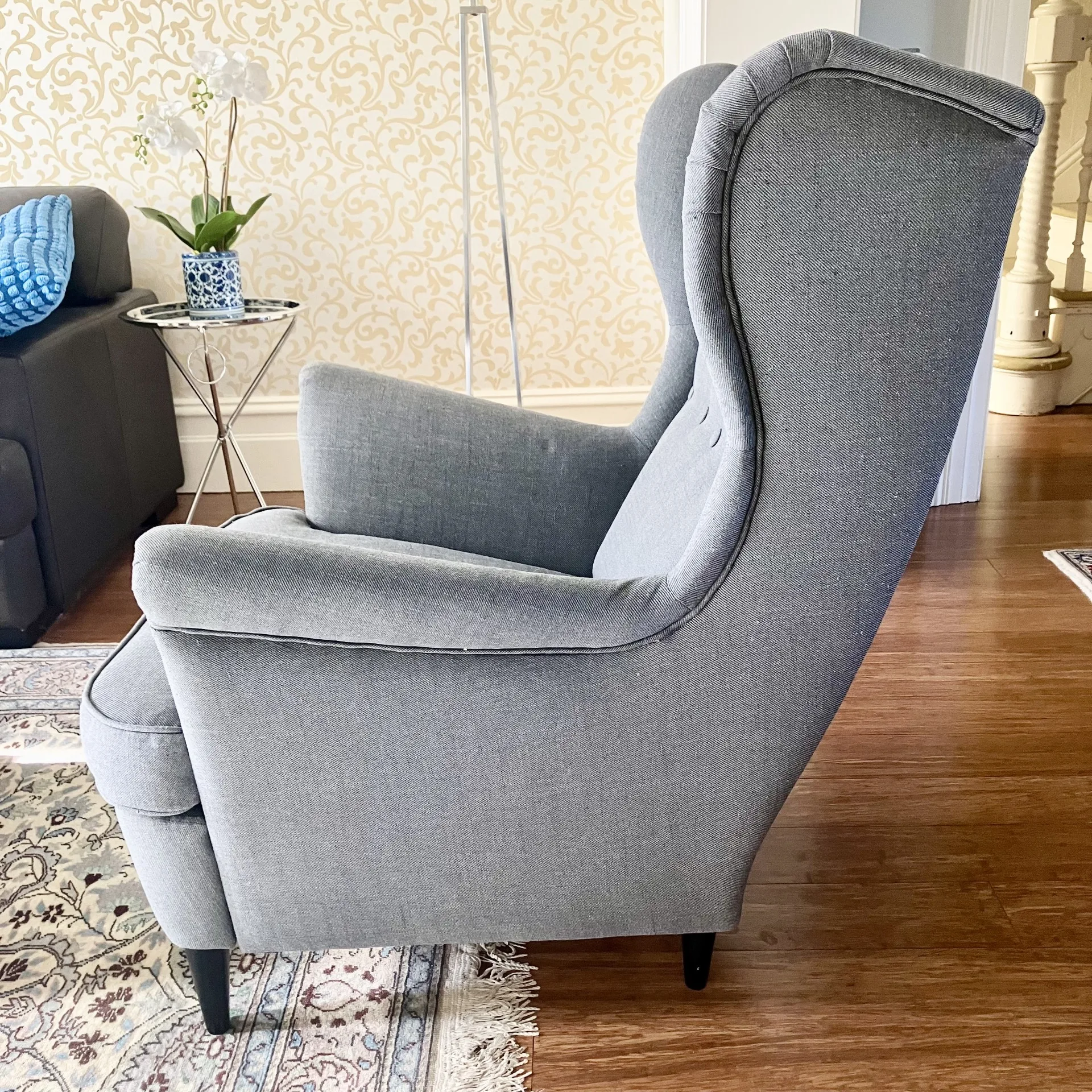 secondhand Mid Century Modern High-back Armchair - Image 3
