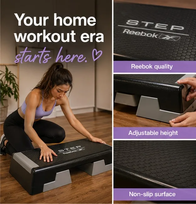 used Reebok Height Adjustable Aerobic Platform Step