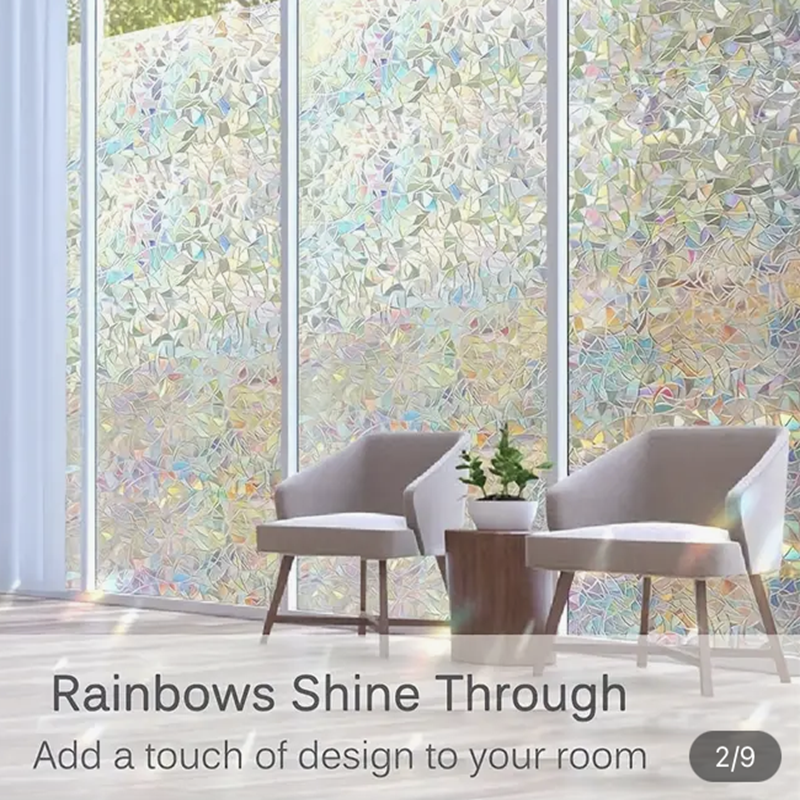 Rainbow Window Glass Privacy Film 90cm W. x 390cm L. - Image 9