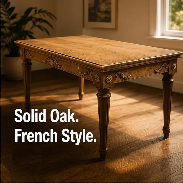 Secondhand Solid Oak French-style Coffee Table