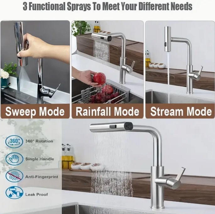 secondhand 3in1 Multifunction Kitchen Sink Tap Head - Image 3