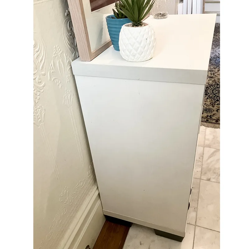 Used White Cube Storage Solution Bookcase Hall Table - Image 6
