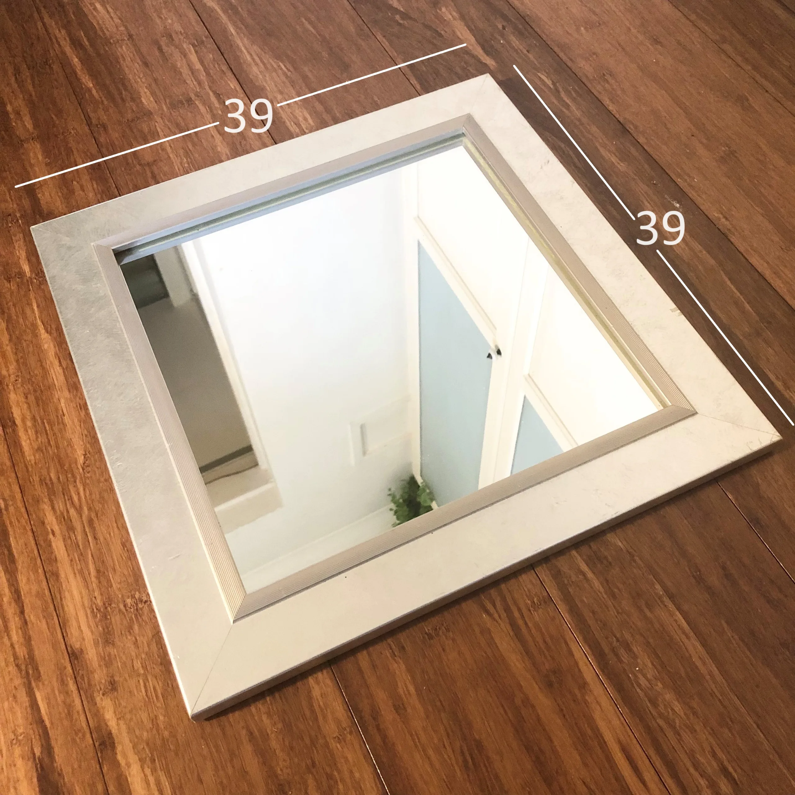 Elegant Silver-Tone Wall Mirror – 39cm x 39cm - Image 2