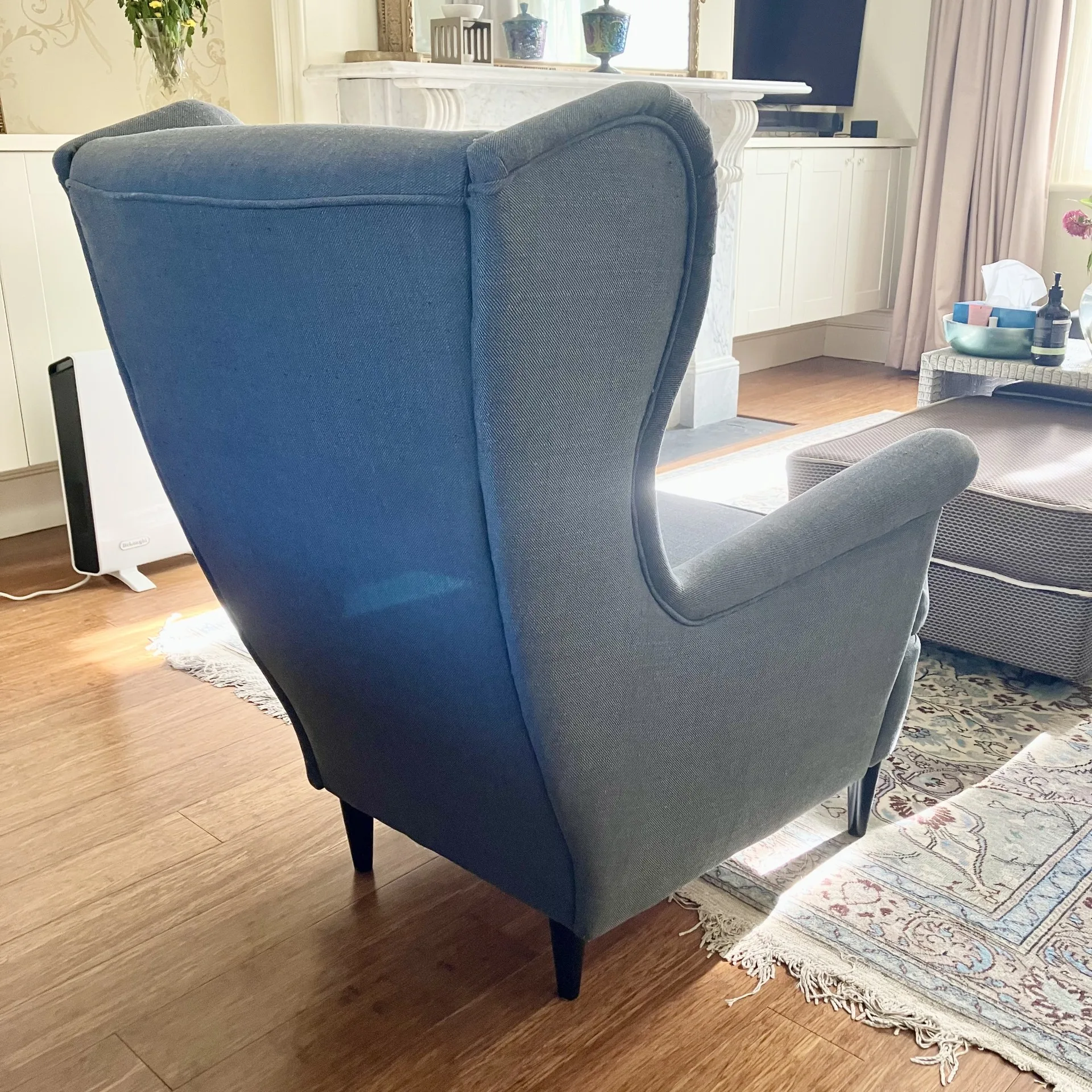 secondhand Mid Century Modern High-back Armchair - Image 5