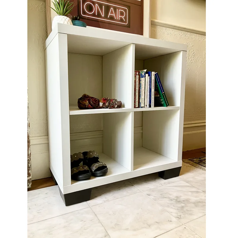 Used White Cube Storage Solution Bookcase Hall Table - Image 5