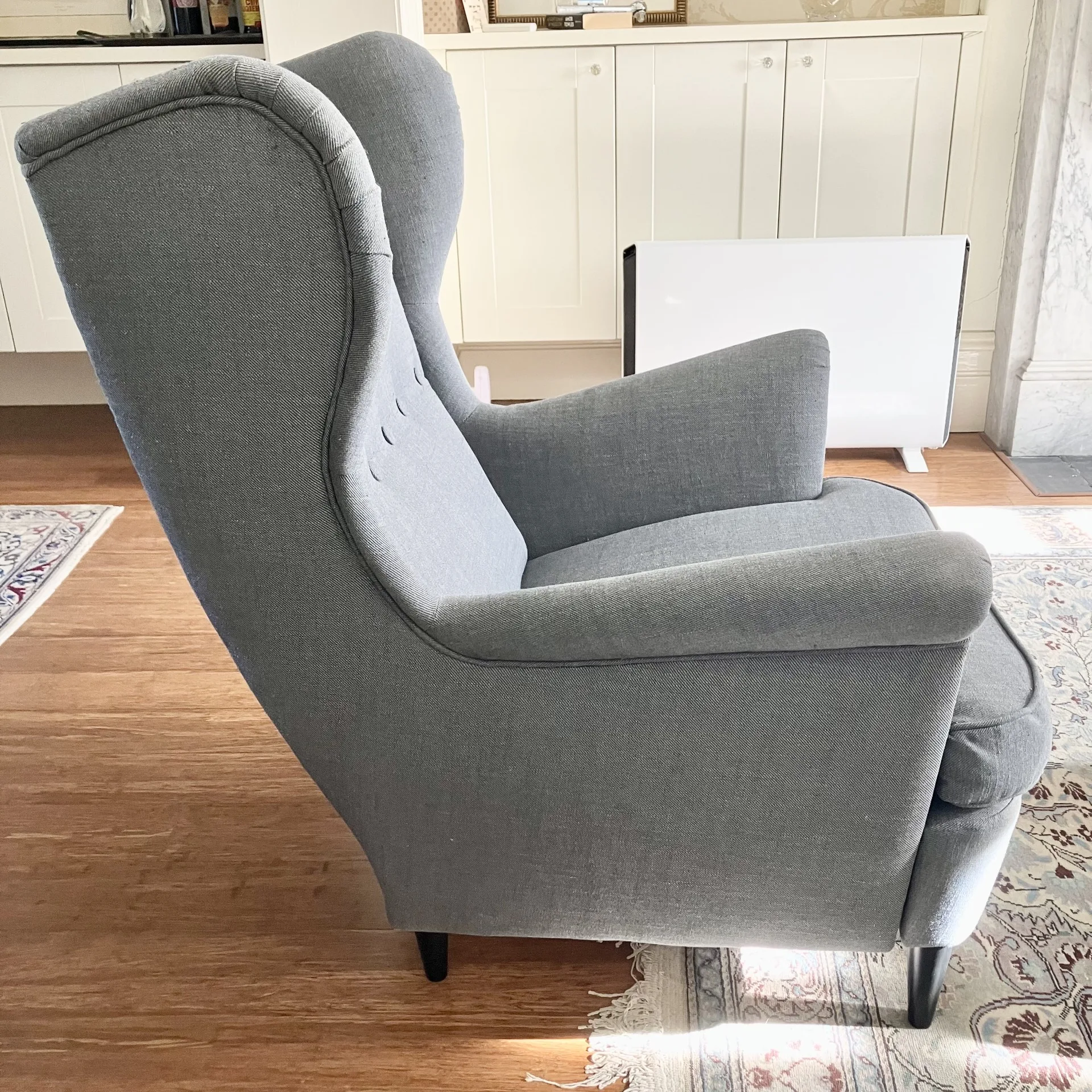 secondhand Mid Century Modern High-back Armchair - Image 6