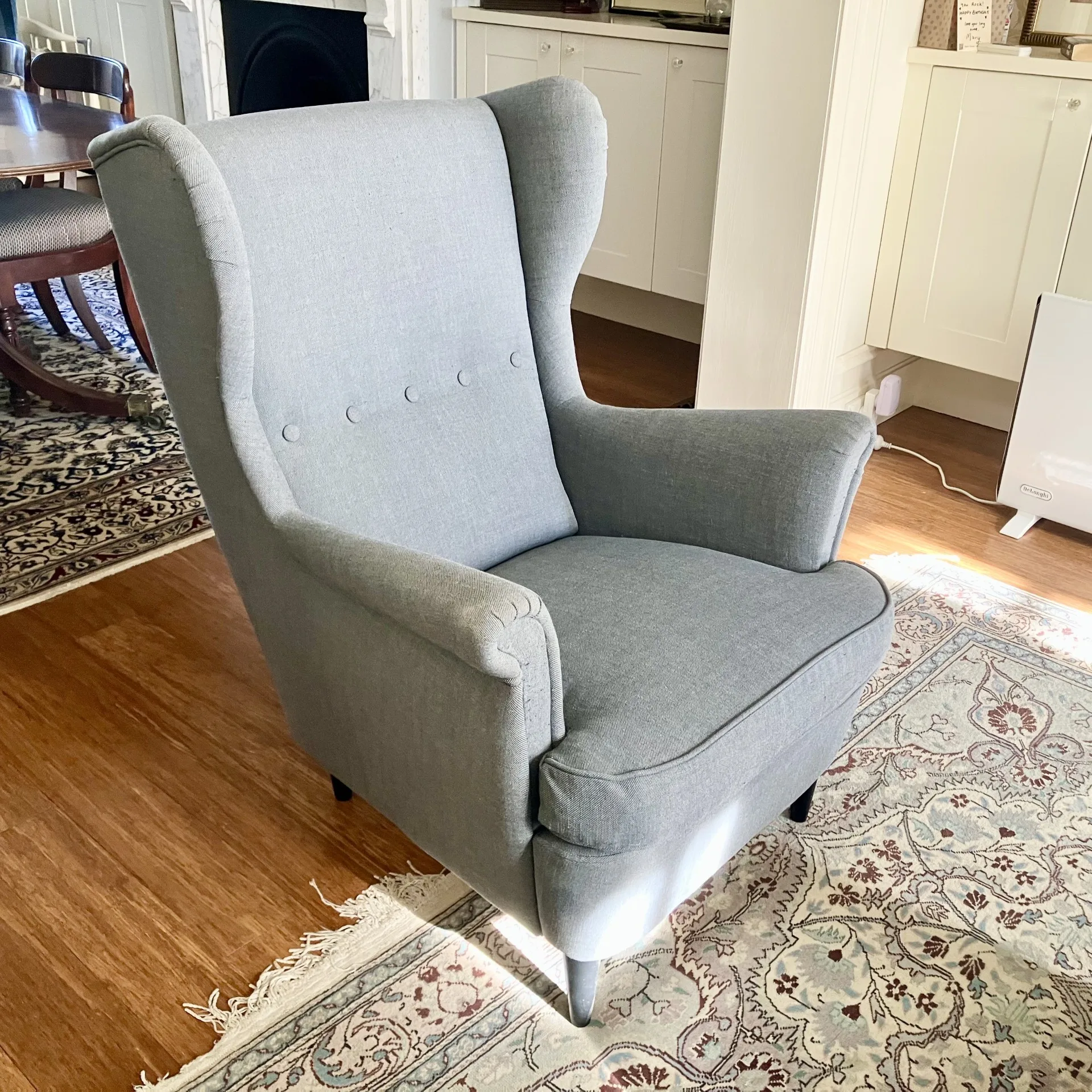 secondhand Mid Century Modern High-back Armchair - Image 7