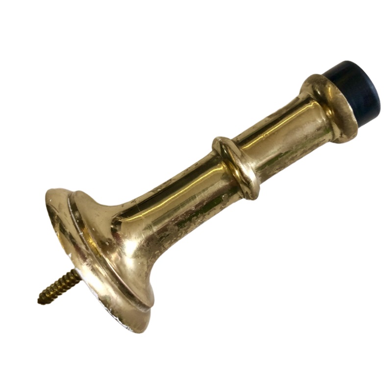 used 9cm Concealed Fix, Victorian-style Brass Wall Mount Doorstop