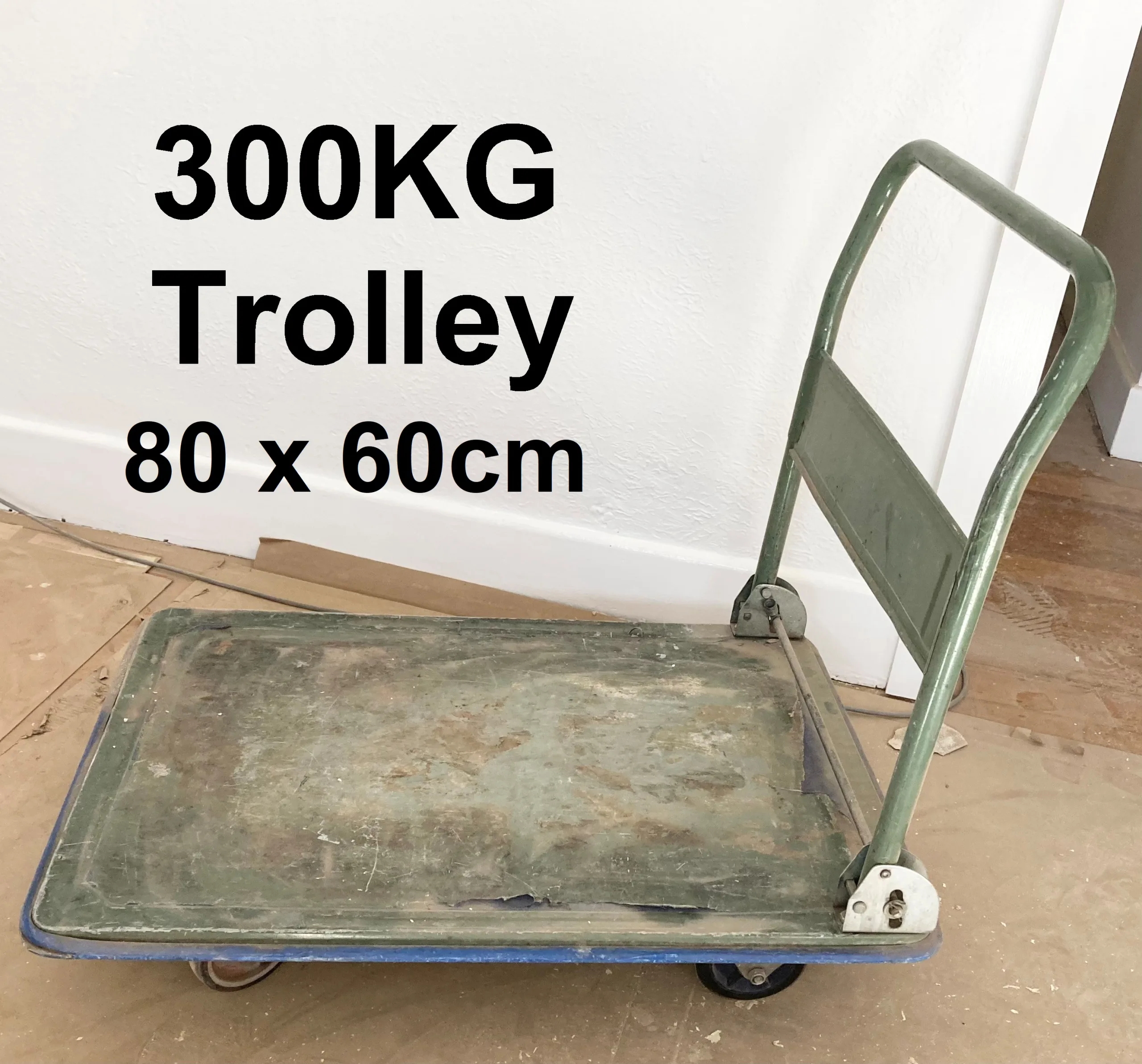 used 300kg Green Platform Trolley available to hire