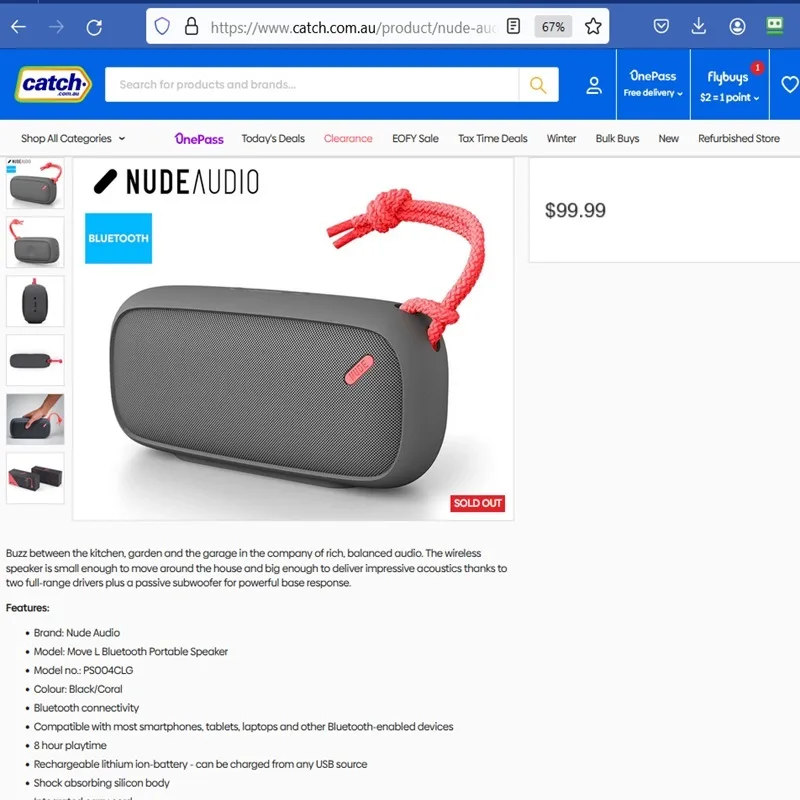 used NudeAudio MoveL Bluetooth Portable Speaker - Image 6