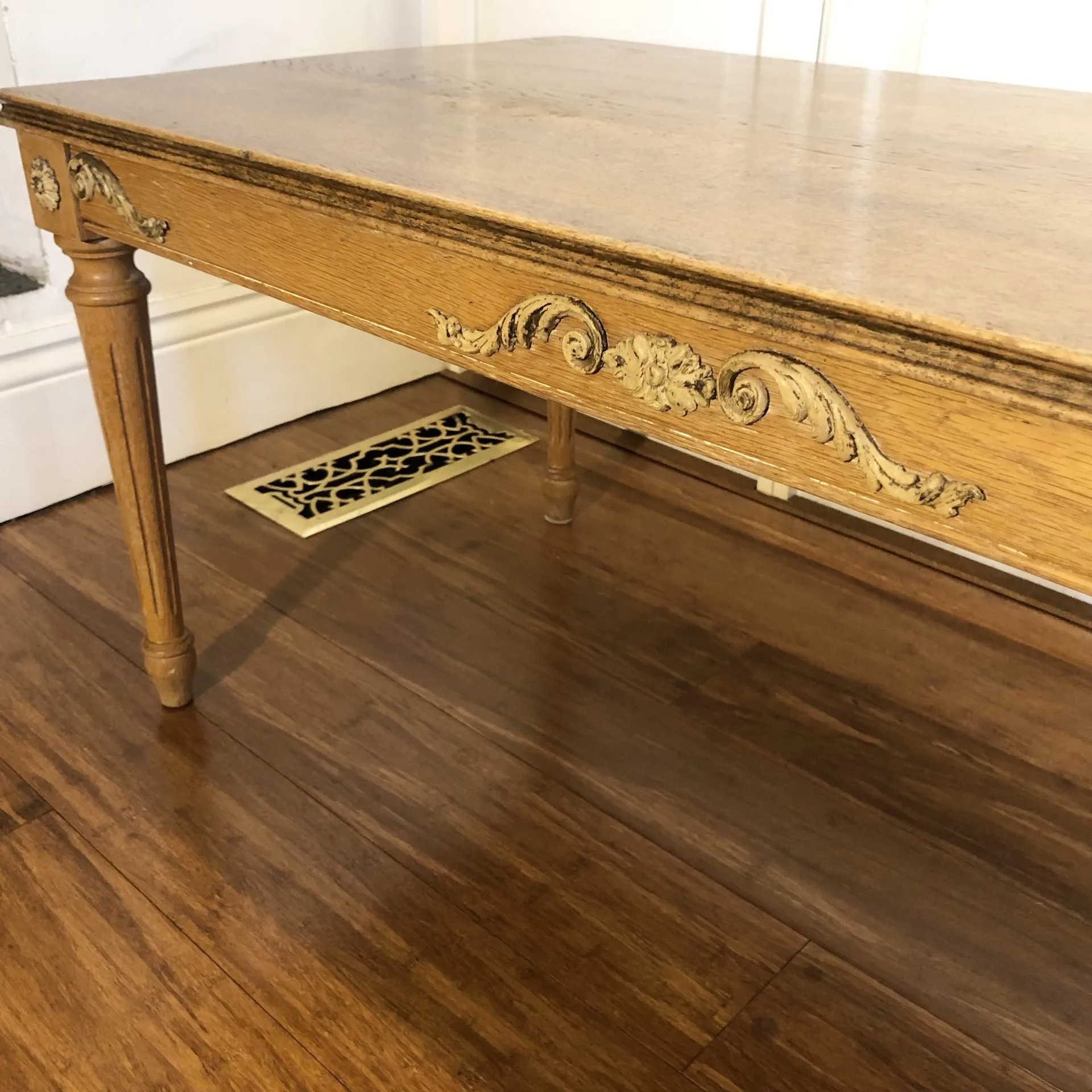 Secondhand Solid Oak French-style Coffee Table - Image 4