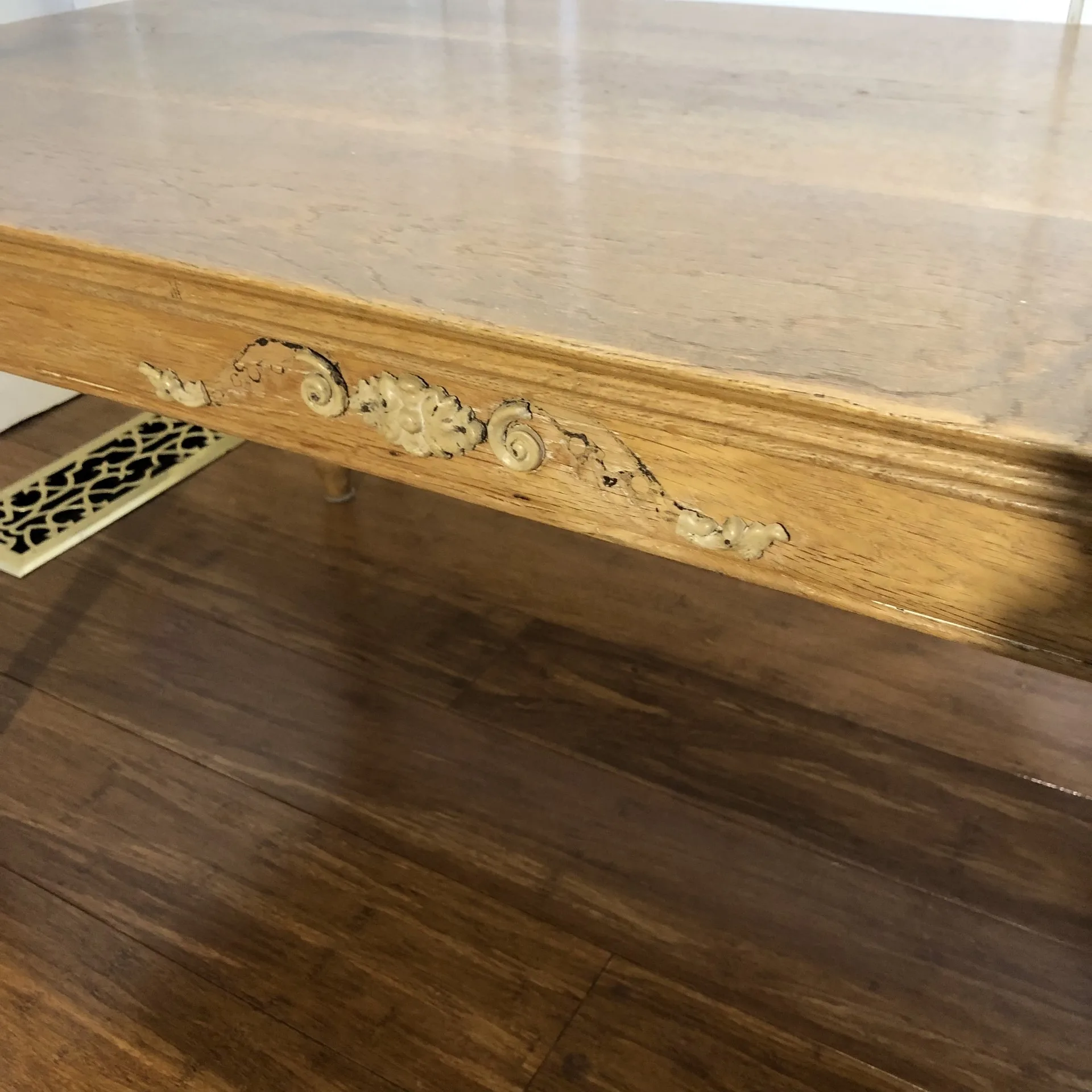 Secondhand Solid Oak French-style Coffee Table - Image 7