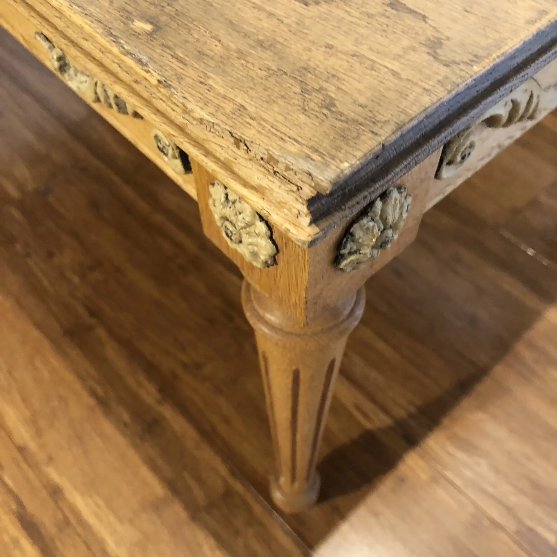 Secondhand Solid Oak French-style Coffee Table - Image 2