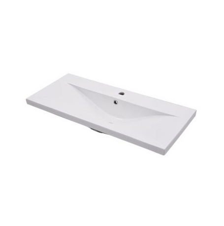 secondhand 91cm White Ceramic Bathroom Basin Top - Image 2