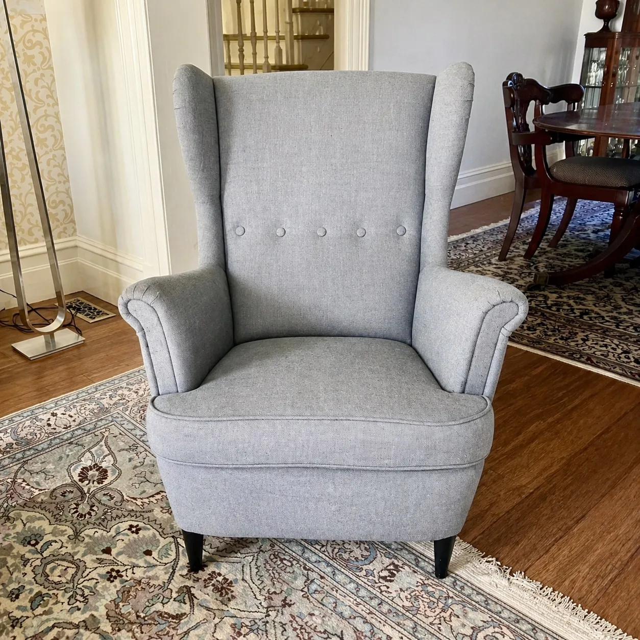 secondhand Mid Century Modern High-back Armchair