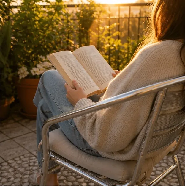 One secondhand Aluminum Outdoor Chair and soft cushion - Image 4